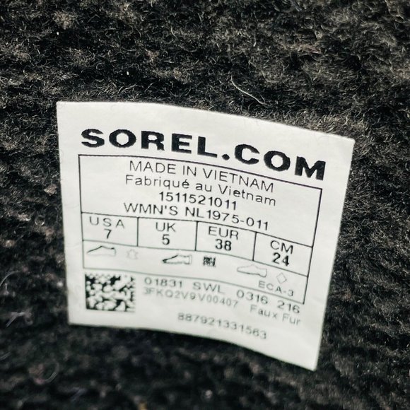 Sorel Glacy Boot Women Black US 7 Waterproof Suede Winter Rain Snow Boootie - Picture 7 of 7